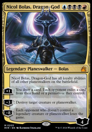 (205) Magic The Gathering Ravnica Remastered Single: Nicol Bolas, Dragon-God Holo Mythic
