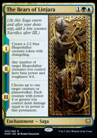 (205) Magic The Gathering Kaldheim: Promos Single: The Bears of Littjara (V.2) Rare