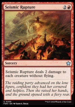 (205) Magic The Gathering Magic: The Gathering Foundations Single: Seismic Rupture Holo Uncommon