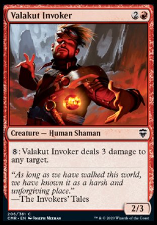 (206/361) Magic The Gathering Commander Legends Single: Valakut Invoker Holo Common