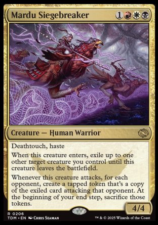 (206) Magic The Gathering Tarkir: Dragonstorm Single: Mardu Siegebreaker Holo Rare