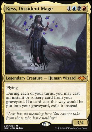 (206/254) Magic The Gathering Modern Horizons Single: Kess, Dissident Mage Holo Mythic