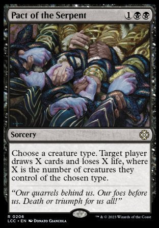 (206) Magic The Gathering Commander: The Lost Caverns of Ixalan Single: Pact of the Serpent Rare