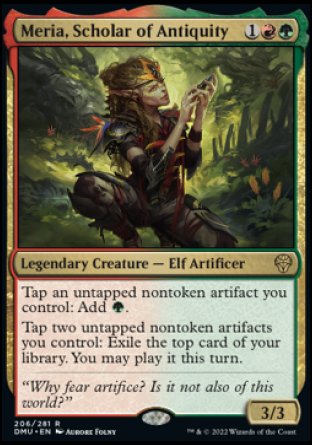 (206) Magic The Gathering Dominaria United Single: Meria, Scholar of Antiquity Holo Rare