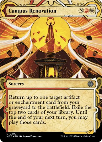 (207) Magic The Gathering March of the Machine: The Aftermath: Extras Single: Campus Renovation (V.3) Holo Uncommon