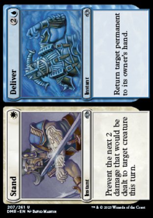 (207) Magic The Gathering Dominaria Remastered Single: Stand // Deliver Holo Uncommon