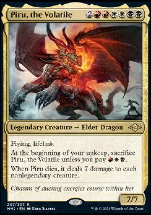 (207) Magic The Gathering Modern Horizons 2 Single: Piru, the Volatile Holo Rare
