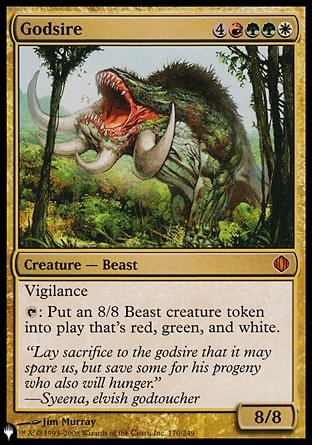 (170) Magic The Gathering The List Single: Godsire Mythic