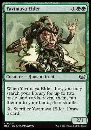 (208) Magic The Gathering Commander: Duskmourn: House of Horror Single: Yavimaya Elder Common