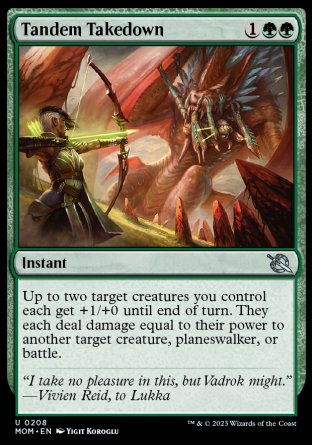 (208) Magic The Gathering March of the Machine Single: Tandem Takedown Holo Uncommon