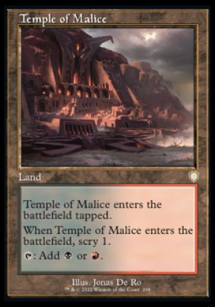(208) Magic The Gathering Commander: The Brothers' War Single: Temple of Malice Rare