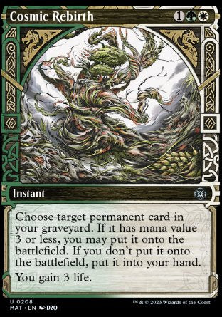 (208) Magic The Gathering March of the Machine: The Aftermath: Extras Single: Cosmic Rebirth (V.3) Holo Uncommon