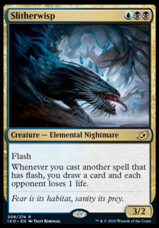 (208) Magic The Gathering Ikoria: Lair of Behemoths: Promos Single: Slitherwisp (V.2) Holo Rare