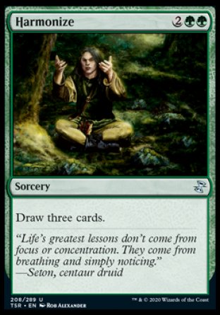(208/289) Magic The Gathering Time Spiral Remastered Single: Harmonize Holo Uncommon