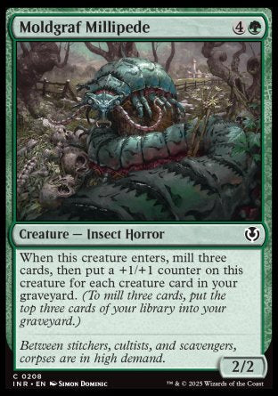 (208) Magic The Gathering Innistrad Remastered Single: Moldgraf Millipede Holo Common