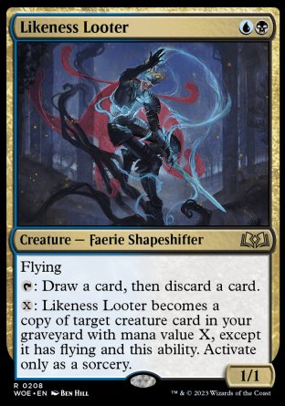 (208) Magic The Gathering Wilds of Eldraine Single: Likeness Looter Holo Rare