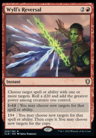 (209) Magic The Gathering Commander Legends: Battle for Baldur's Gate Single: Wyll's Reversal Holo Rare