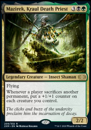 (209/332) Magic The Gathering Double Masters Single: Mazirek, Kraul Death Priest Holo Rare