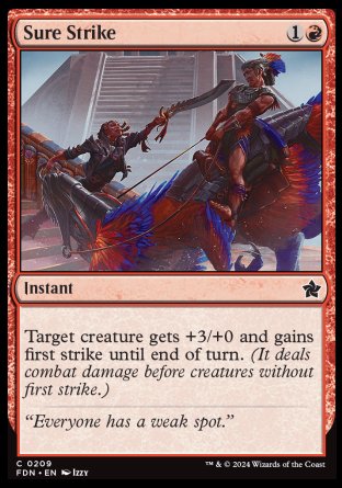 (209) Magic The Gathering Magic: The Gathering Foundations Single: Sure Strike Holo Common