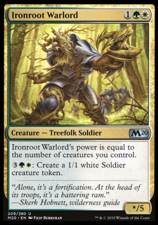 (209/280) Magic The Gathering Core 2020 Single: Ironroot Warlord Holo Uncommon