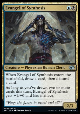 (209) Magic The Gathering The Brothers' War Single: Evangel of Synthesis Holo Uncommon