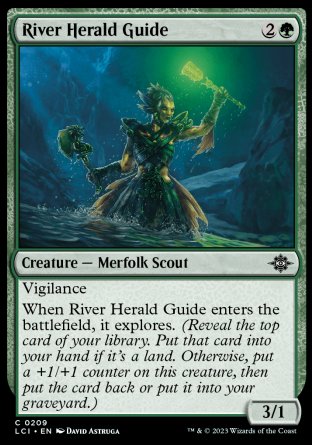 (209) Magic The Gathering The Lost Caverns of Ixalan Single: River Herald Guide Holo Common