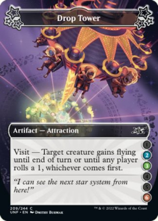(209) Magic The Gathering Unfinity Single: Drop Tower (V.5) Holo Common