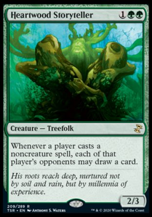 (209/289) Magic The Gathering Time Spiral Remastered Single: Heartwood Storyteller Holo Rare