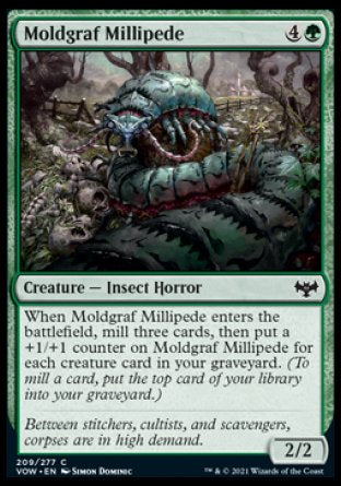 (209) Magic The Gathering Innistrad: Crimson Vow Single: Moldgraf Millipede Common