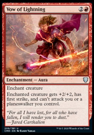 (209/361) Magic The Gathering Commander Legends Single: Vow of Lightning Uncommon