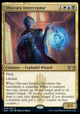 (209) Magic The Gathering Streets of New Capenna Single: Obscura Interceptor Holo Rare