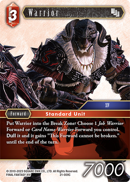 (009) Final Fantasy TCG Beyond Destiny Single: Warrior (21-009) Common
