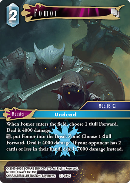 (034) Final Fantasy TCG Beyond Destiny Single: Fomor (21-034) Common