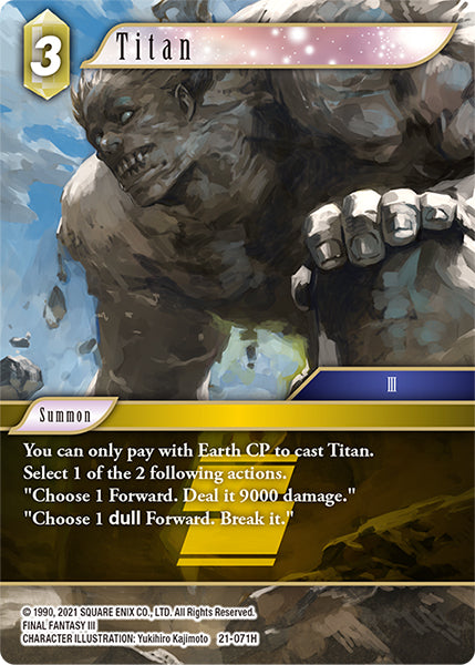 (071) Final Fantasy TCG Beyond Destiny Single: Titan (21-071) (V.1) Holo Hero