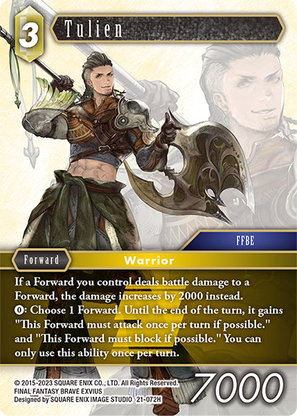 (072) Final Fantasy TCG Beyond Destiny Single: Tulien (21-072) Holo Hero