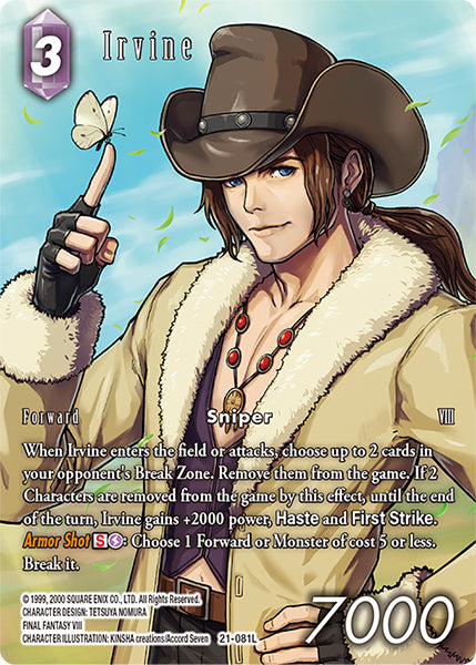 (081) Final Fantasy TCG Beyond Destiny Single: Irvine (21-081) (V.2) Holo Legend