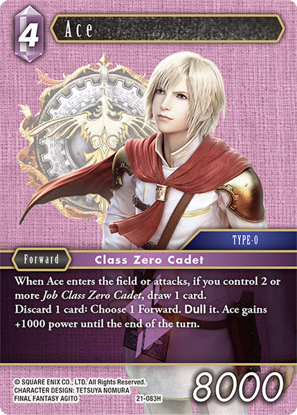 (083) Final Fantasy TCG Beyond Destiny Single: Ace (21-083) Hero