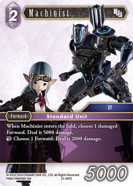 (087) Final Fantasy TCG Beyond Destiny Single: Machinist (21-087) Holo Common