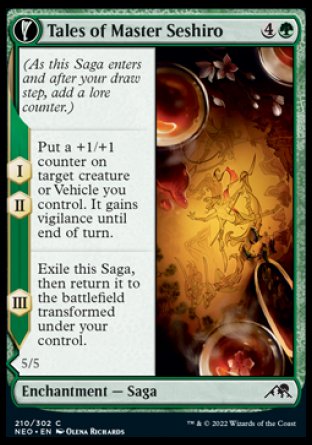 (210) Magic The Gathering Kamigawa: Neon Dynasty Single: Tales of Master Seshiro // Seshiro's Living Legacy Holo Common