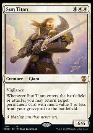 (210) Magic The Gathering Commander: Streets of New Capenna Single: Sun Titan Mythic