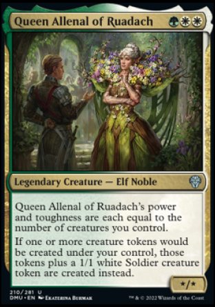 (210) Magic The Gathering Dominaria United Single: Queen Allenal of Ruadach Holo Uncommon