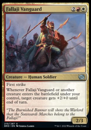 (210) Magic The Gathering The Brothers' War Single: Fallaji Vanguard Holo Uncommon