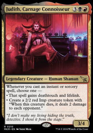 (210) Magic The Gathering Murders at Karlov Manor Single: Judith, Carnage Connoisseur Rare