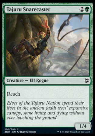 (210/280) Magic The Gathering Zendikar Rising Single: Tajuru Snarecaster Common