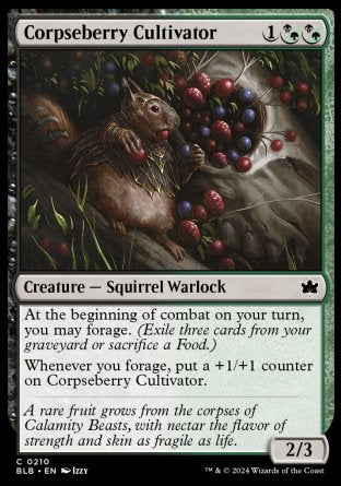 (210) Magic The Gathering Bloomburrow Single: Corpseberry Cultivator Holo Common