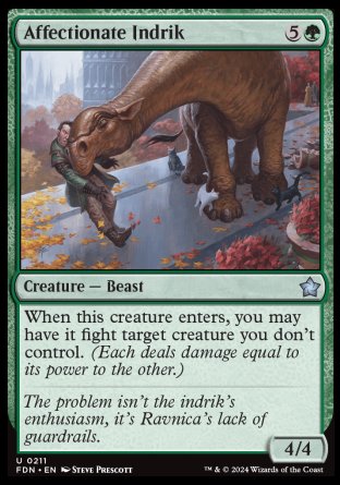 (211) Magic The Gathering Magic: The Gathering Foundations Single: Affectionate Indrik Uncommon