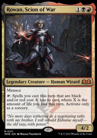 (211) Magic The Gathering Wilds of Eldraine Single: Rowan, Scion of War Holo Mythic
