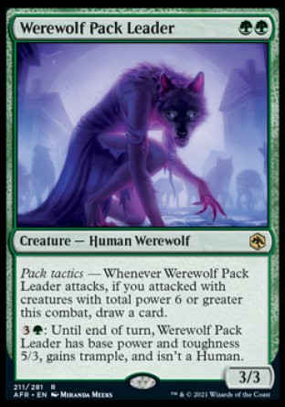(211) Magic The Gathering Adventures in the Forgotten Realms Single: Werewolf Pack Leader Holo Rare