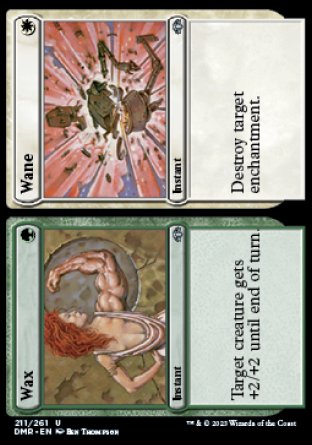 (211) Magic The Gathering Dominaria Remastered Single: Wax // Wane Holo Uncommon