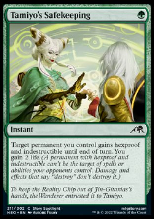(211) Magic The Gathering Kamigawa: Neon Dynasty Single: Tamiyo's Safekeeping Holo Common